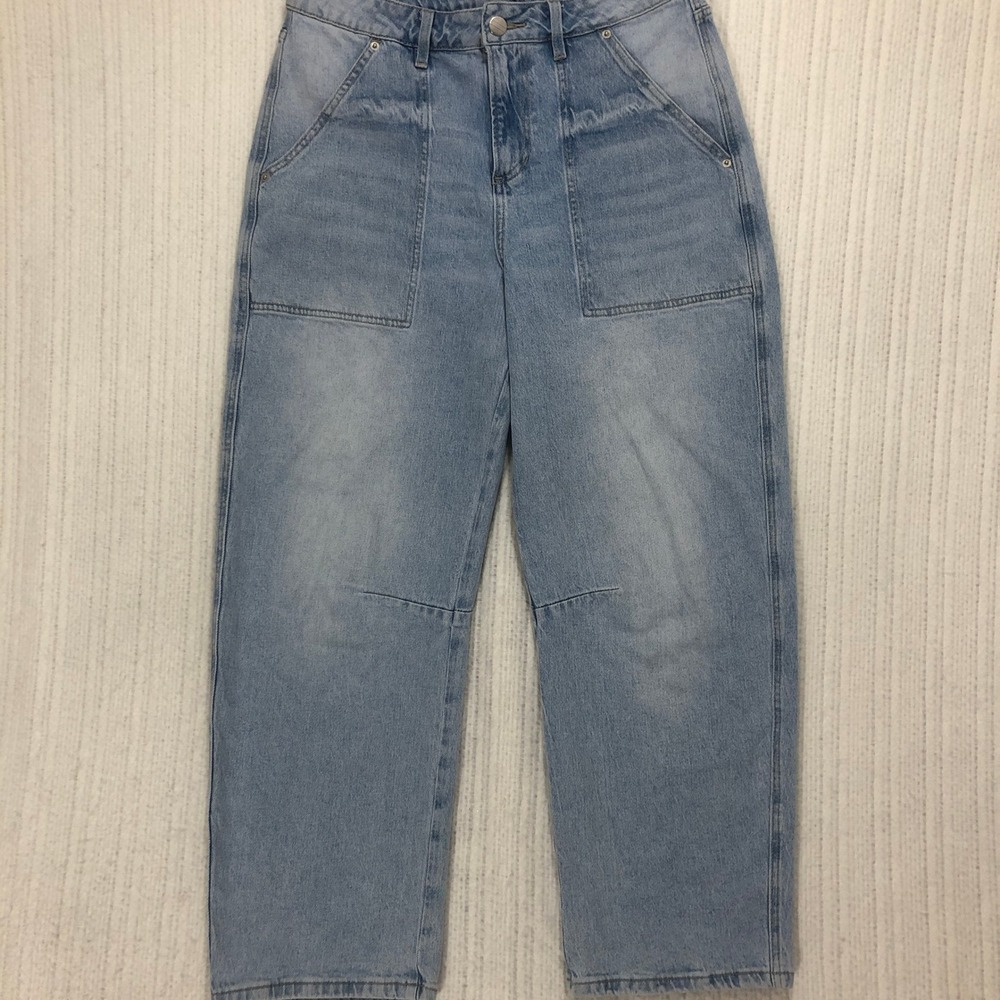 Altar'd State Light Wash High Rise Wide Leg Carpenter Jeans Size 29‎ ALT-W3529